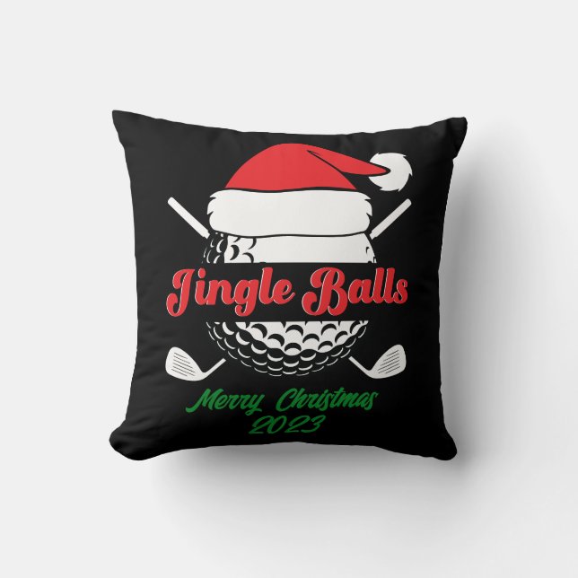 Jingle Balls Funny Named Quirky Golf Kissen (Vorderseite)