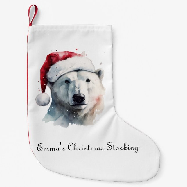 Jingle Bear Joy, custom Kleiner Weihnachtsstrumpf (Vorderseite)