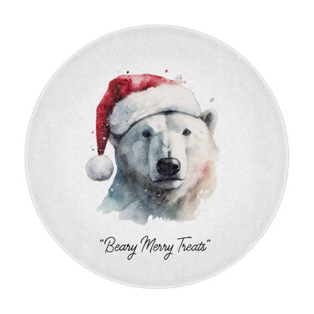 Jingle Bear Joy, custom Schneidebrett (Vorderseite)