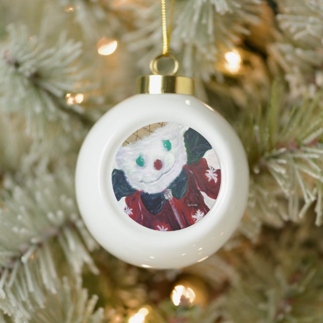 Jingle Bear Keramik Kugel-Ornament (Baum)