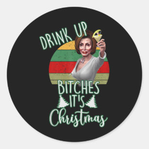 Jingle Bell Biden Xmas Santa Trump Uggge Christmas Runder Aufkleber