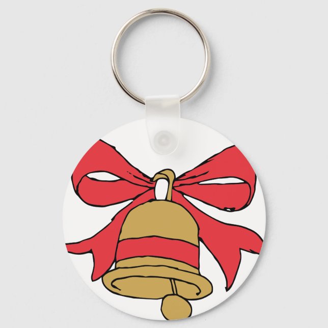 Jingle Bell Cartoon Christmas Bells Clipart Clip Schlüsselanhänger (Vorderseite)
