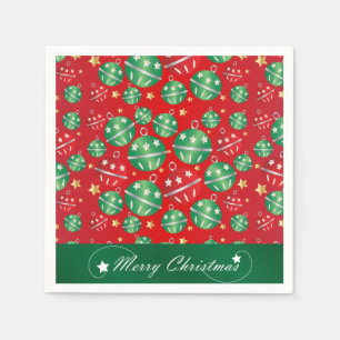 Jingle Bell Christmas Ornament Design Pattern Serviette