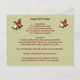 Jingle Bell-Fudge-Postkarte Feiertagspostkarte