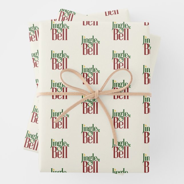 Jingle Bell Geschenkpapier Set (Beispiel)