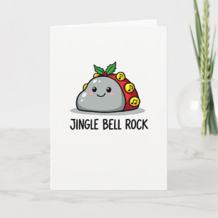 Jingle Bell Rock Pun Funny Christmas Card Karte