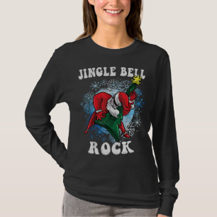 Jingle Bell Rock Santa Playing Gitarre Christmas F T-Shirt