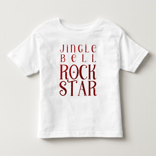 Jingle Bell Rock Star, Weihnachten Kleinkind T-shirt (Vorderseite)