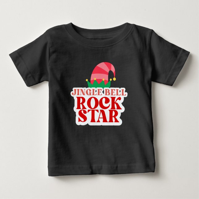 Jingle Bell Rock Star, Weihnachtskind Baby T-shirt (Vorderseite)