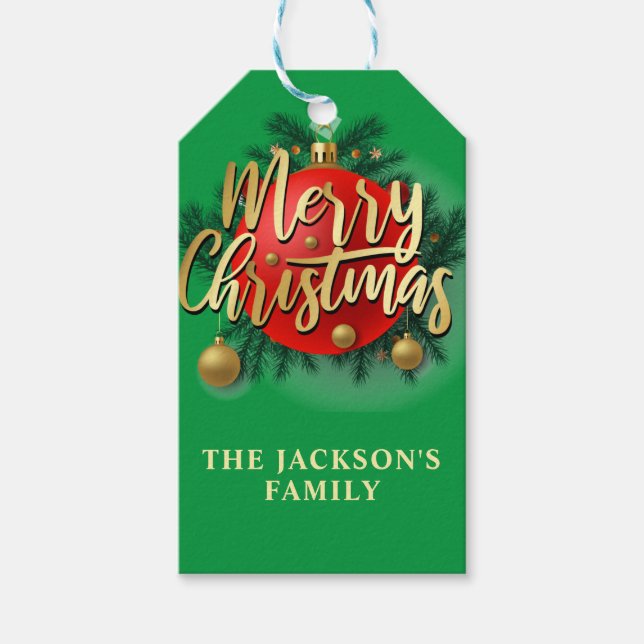 Jingle Bell Rock - Weihnachten Geschenkanhänger (Vorderseite)