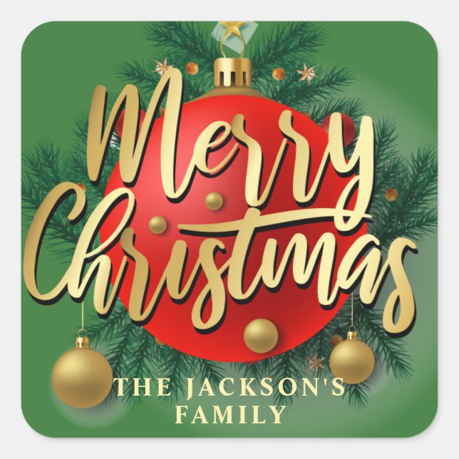 Jingle Bell Rock - Weihnachten Quadratischer Aufkleber (Vorderseite)