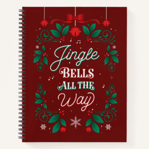 Jingle Bells All The Way Christmas Sketchbook Notizbuch