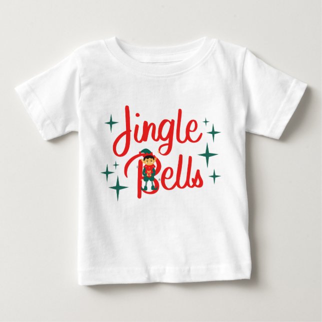 Jingle Bells Baby Fine Jersey T - Shirt (Vorderseite)