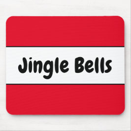 JINGLE BELLS Bright farbenfrohe rote Streifen Mousepad