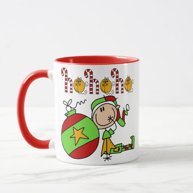 Jingle Bells Christmas Holiday Elf Tasse (Links)