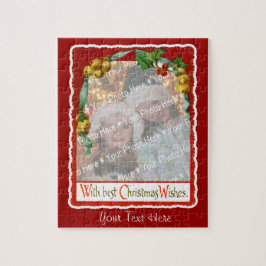 Jingle Bells Christmas wünscht Add-A-Foto-Rahmen Puzzle