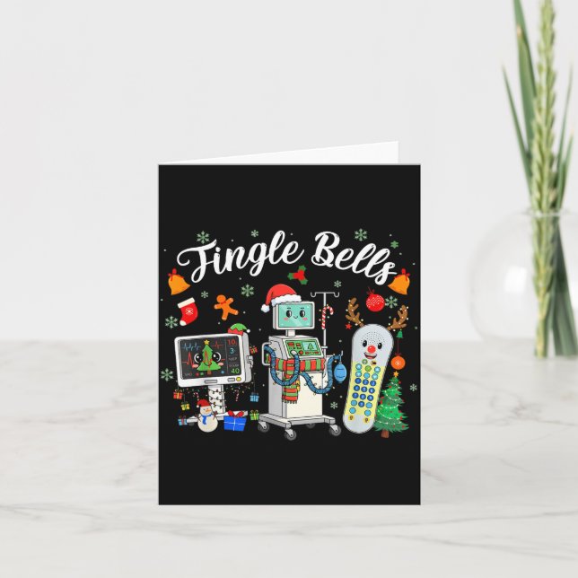 Jingle Bells Er Nurse Funny Christmas Tech Nursing Karte (Vorderseite)
