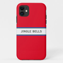 JINGLE BELLS Festivals Moderne rote Streifen Case-Mate iPhone Hülle