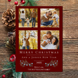 Jingle Bells Foto Collage Weihnachten | Rot