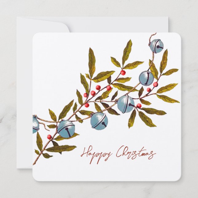 Jingle Bells Greeting Feiertagskarte (Vorderseite)