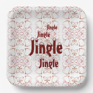 Jingle Bells Holiday Christmas Pappteller