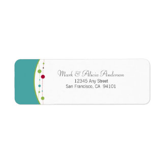 Jingle Bells Holiday Return Address Label (aquamar