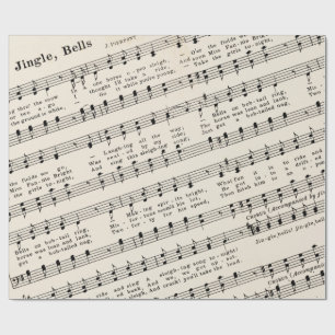 Jingle Bells Holiday Wrapping Paper 1850 Edition Geschenkpapier
