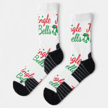 Jingle Bells Image Printed trouser socks bootee
