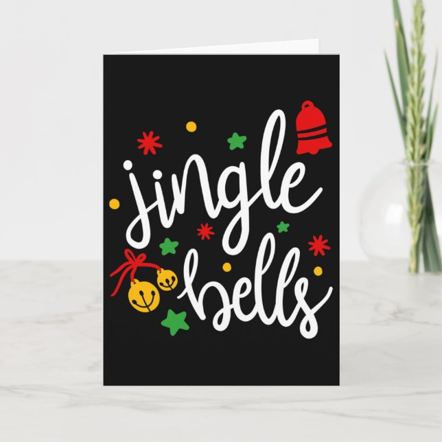 Jingle Bells Jingle All The Way Xmas Geschenk Chri Karte (Vorderseite)