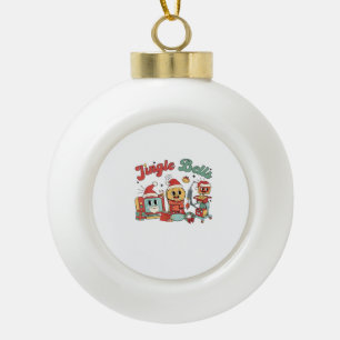 Jingle Bells Krankenschwester, Weihnachts Krankens Keramik Kugel-Ornament