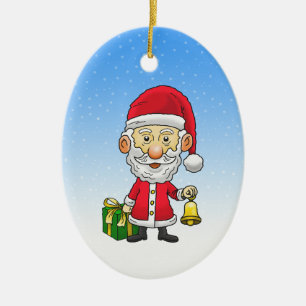 Jingle Bells mit Santa Keramik Ornament