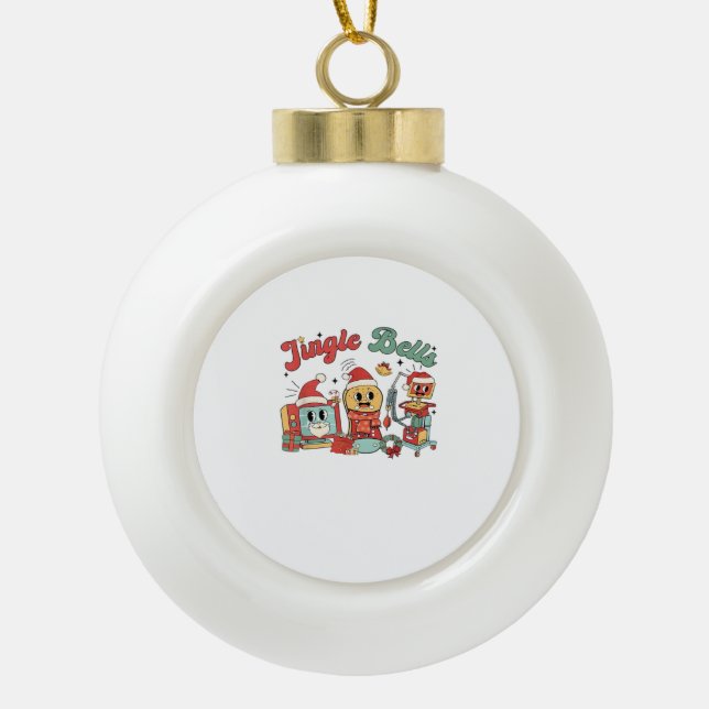 Jingle Bells Nurse, Christmas Nurse, Funny Weihnac Keramik Kugel-Ornament (Vorderseite)