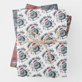 Jingle Bells Rock Christmas Wrapping Paper Sheets Geschenkpapier Set