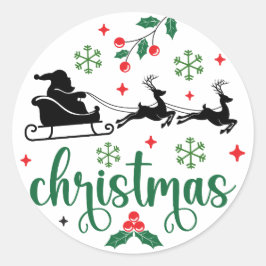 Jingle Bells Runder Aufkleber