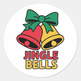 Jingle Bells Runder Aufkleber