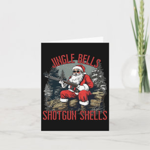Jingle Bells Shotgun Muscheln Funny Santa Men Bruh Karte