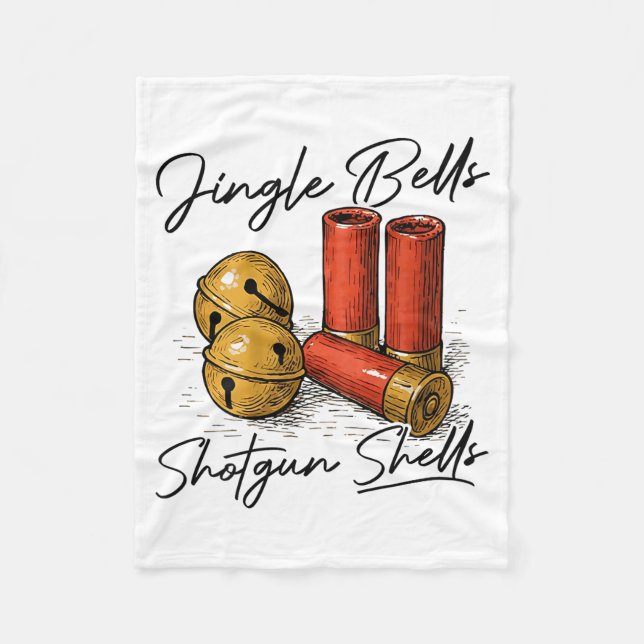 Jingle Bells Shotgun Shells (on Back)  Fleecedecke (Vorderseite)