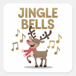 Jingle Bells Singing Rentier Stickers