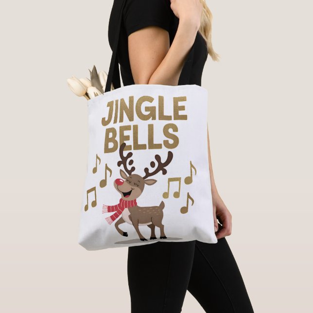 Jingle Bells Singing Rentier Tote Bag (Von Nahem)
