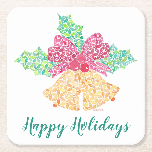 Jingle Bells Untersetzer by Sue Weidlich (Vorderseite)