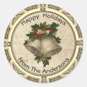 Jingle Bells Weihnachtsklassiker Rund Sticker