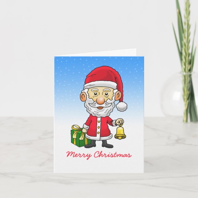 Jingle Bells with Santa Christmas Card Karte (Vorderseite)