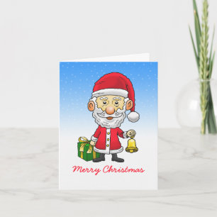 Jingle Bells with Santa Foto Christmas Card Karte