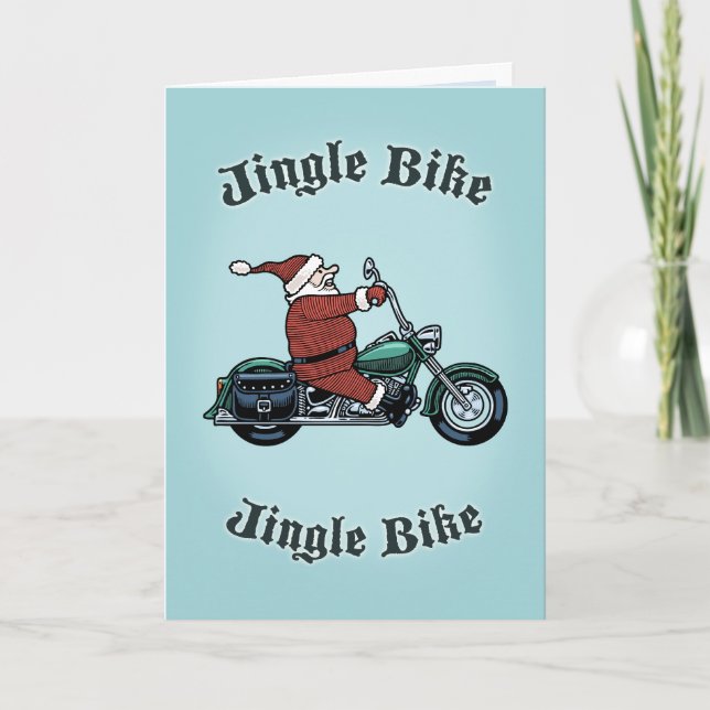 Jingle Bike Feiertagskarte (Vorderseite)