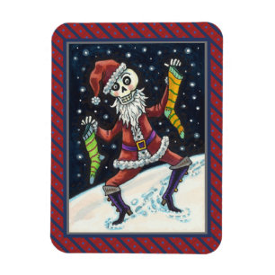 JINGLE BONES SANTA, URLAUB SKELETON & STRUMPFS MAGNET