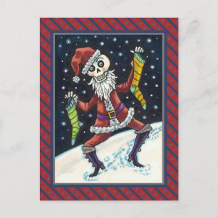 JINGLE BONES SANTA, URLAUB SKELETON & STRUMPFS POSTKARTE