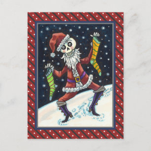 JINGLE BONES SANTA, URLAUB SKELETON & STRUMPFS POSTKARTE