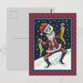 JINGLE BONES SANTA, URLAUB SKELETON & STRUMPFS POSTKARTE