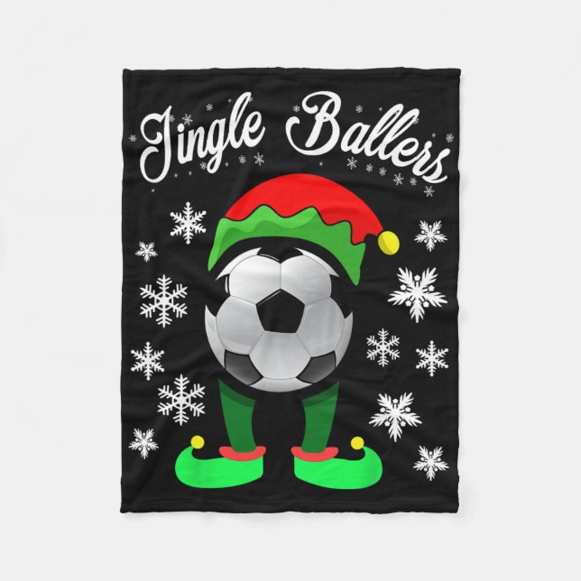 Jingle Byllers Weihnachts-Fußball-Elf  Fleecedecke (Vorderseite)