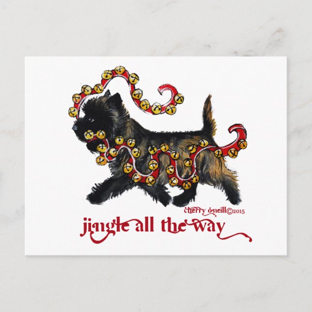 Jingle Cairn Christmas Feiertagspostkarte (Vorderseite)